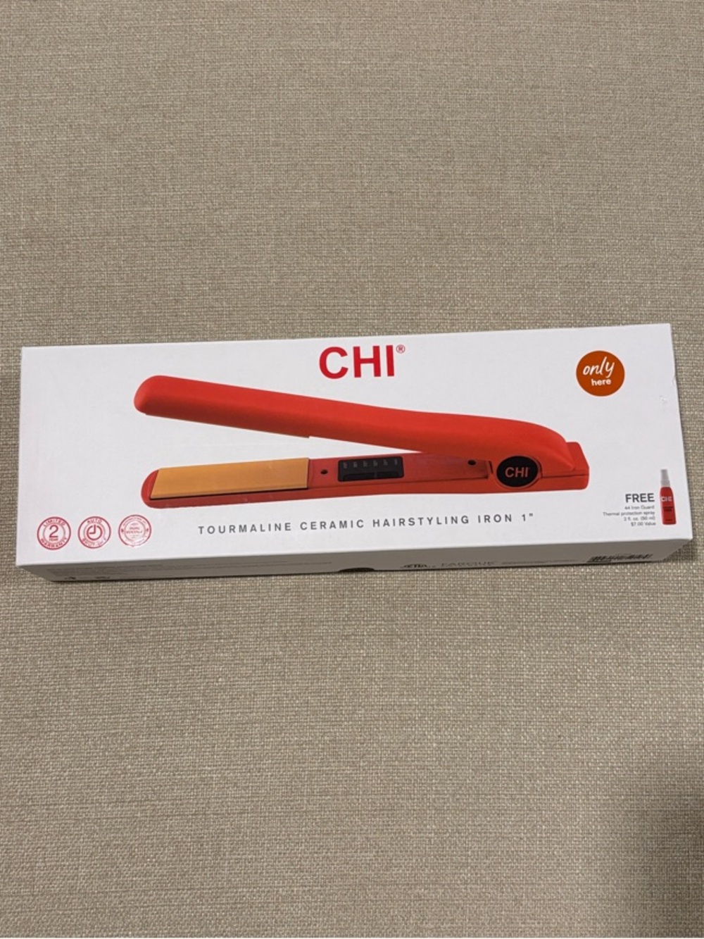 CHI Red 1" Tourmaline Ceramic Hairstyling Iron
